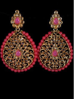 Reverse Ad Earrings With Meenakari Work